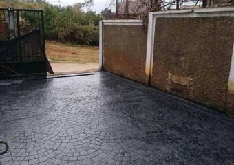 Black Stamp Concrete Floor